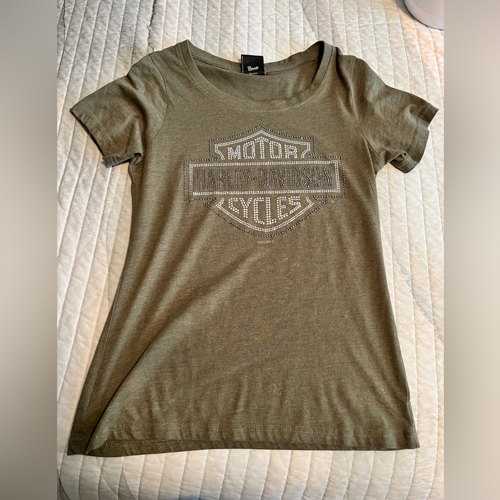 Harley Davidson sage green shirt from Black Hills Harley in Rapid City, SD